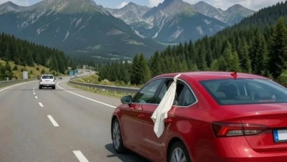 Ce înseamnă dacă vezi o cârpă albă prinsă în geamul unei mașini