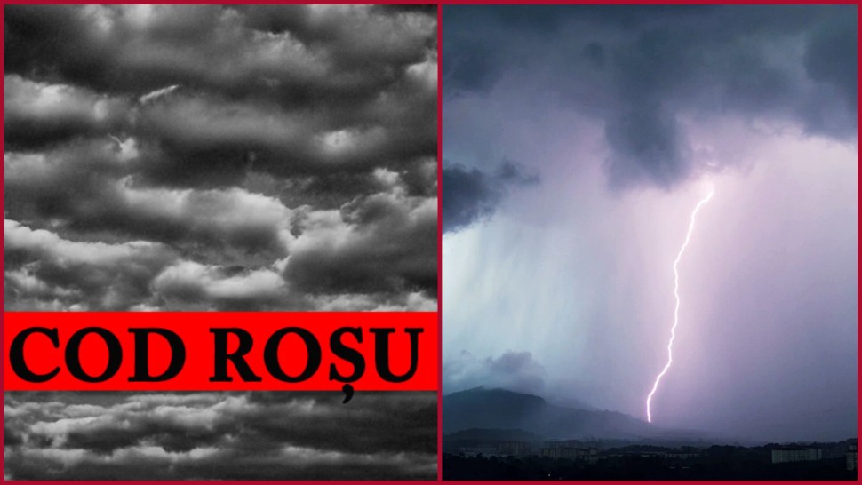 Cod roșu portocaliu și galben de instabilitate atmosferică accentuată vijelii vânt și averse torențiale în zeci de județe inclusiv în București HARTĂ
