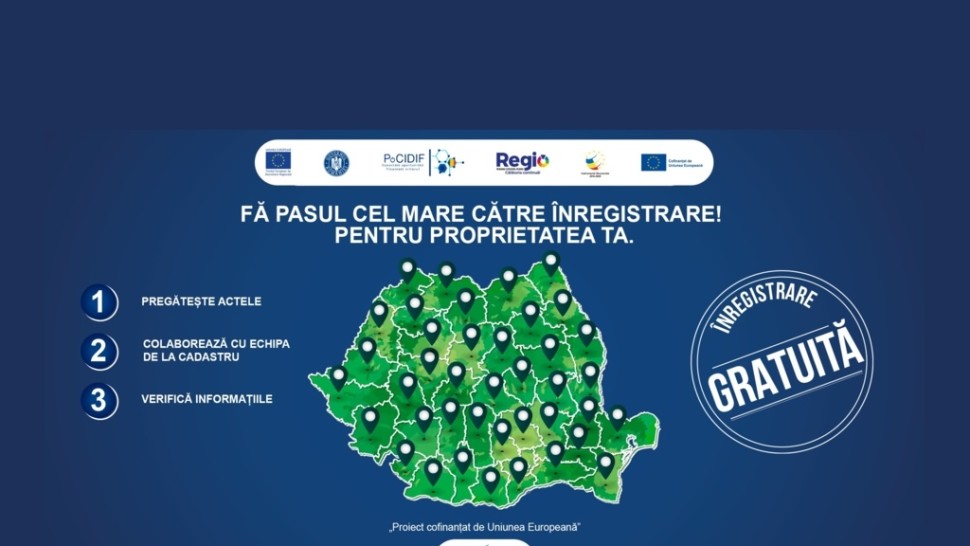 Proprietarii trebuie să își înregistreze casele apartamentele și terenurile. Succesiunile sunt gratuite