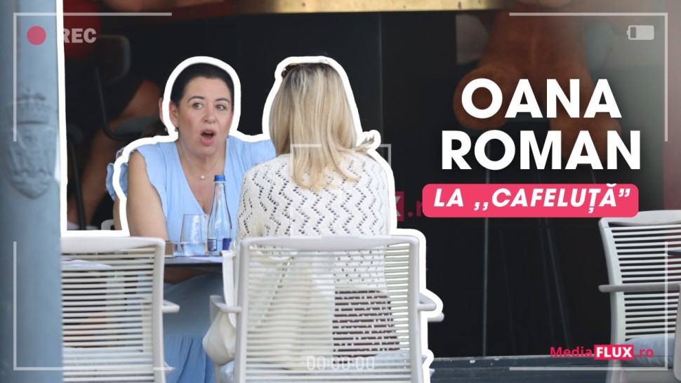 PAPARAZZI Oana Roman la cafeluță cu o prietenă Vedeta își menține silueta doar cu apă plată și discuții FOTO și VIDEO