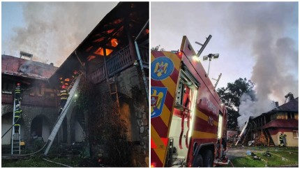 Incendiu puternic la Bisericani una dintre cele mai cunoscute mănăstiri din România. Focul s-a extins la o clădire cu o suprafaţă de 400 de metri pătraţi