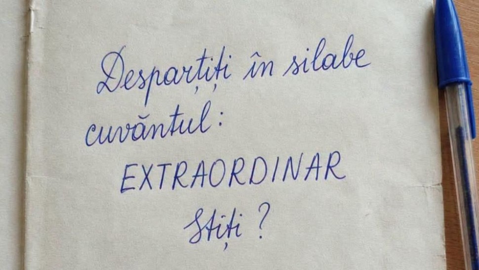Cum se desparte corect în silabe cuvântul extraordinar. Cerința de clasa a II-a a stârnit contradicții pe internet