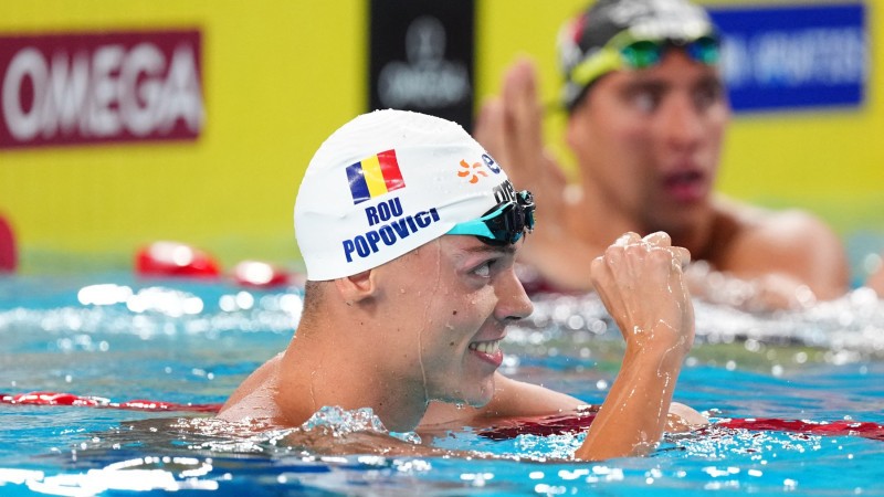 David Popovici s-a calificat fără emoții în finala probei de 200m. Campionul României luptă pentru un nou record mondial