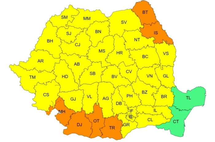 Cod galben și portocaliu de caniculă