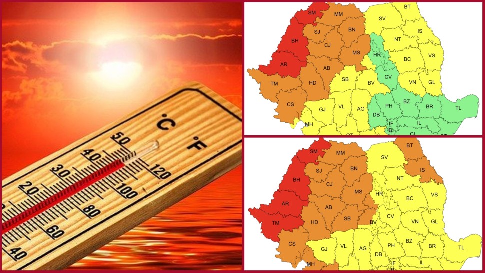Valul de caniculă se extinde. Codul roșu prelungit de ANM până miercuri. Bucureștiul întră sub incidența codului galben HARTĂ