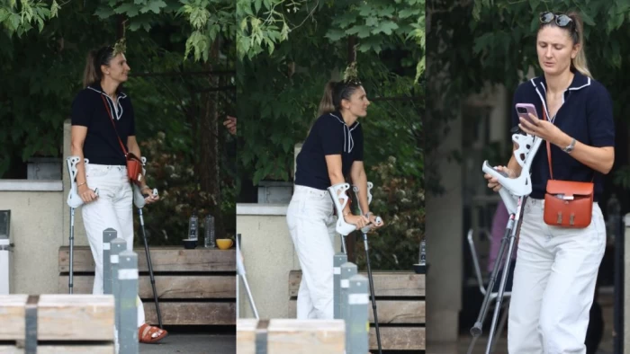 Irina Begu, ultimele imagini înainte de căsătorie. Jucătoarea de tenis a avut degetele în ghips, dar inelul de logodnă a eclipsat cârjele
