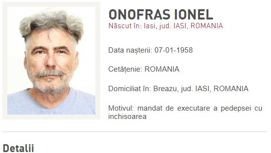 Ionel Onofraș fost primar al Iașului adus în țară din Italia. Era urmărit internaţional din categoria Most Wanted condamnat la aproape 20 de ani de închisoare pentru viol şi agresiune sexuală
