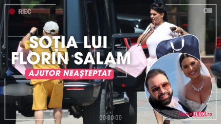 Roxana Dobre soția lui Florin Salam ajutor nesperat în stradă Cine i-a luat toate bagajele din mână Foto și Video Paparazzi