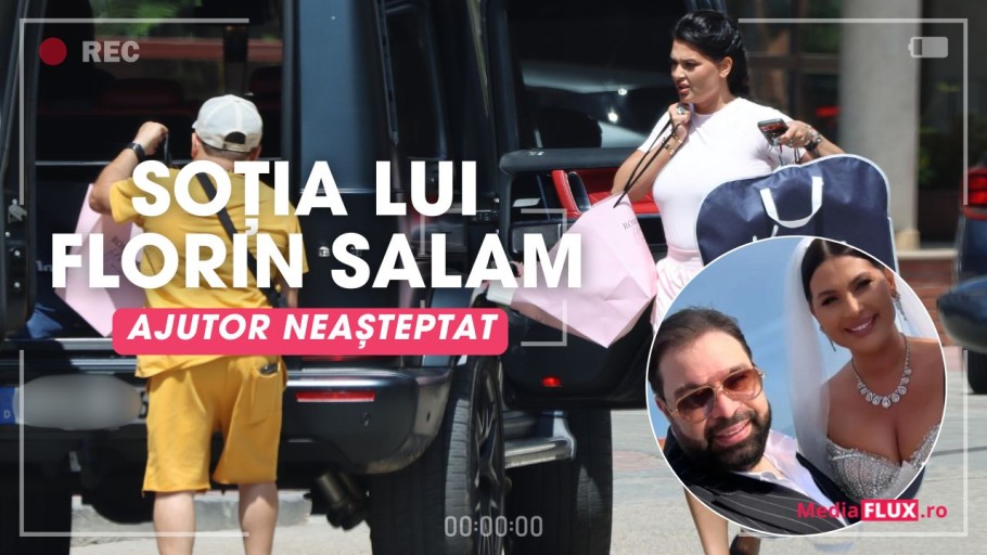 Roxana Dobre soția lui Florin Salam ajutor nesperat în stradă Cine i-a luat toate bagajele din mână Foto și Video Paparazzi