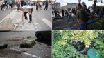Imaginile momentului în România. Infiltrații la protestul oierilor au smuls borduri și pavaj au distrus spații verzi și au furat aspersoare