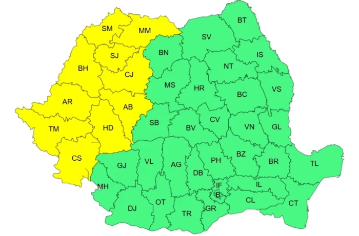 Cod galben de caniculă ANM pentru luni, 8 septembrie
