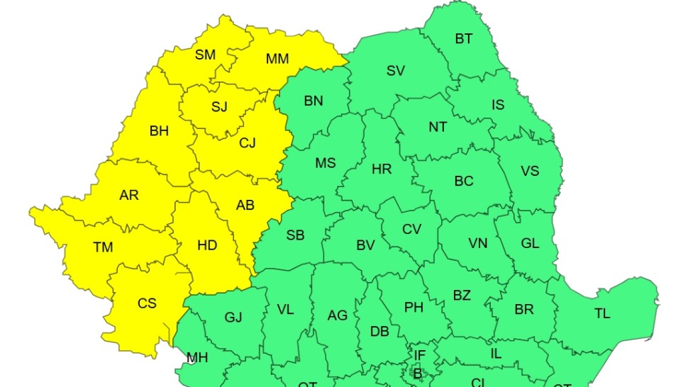 Alertă meteo ANM de caniculă în vestul țării miercuri. Temperaturi de până la 35 de grade. Cum va fi vremea în București | Hartă