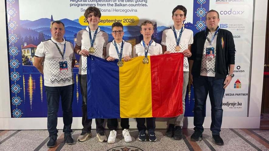 România locul I pe naţiuni la Olimpiada Balcanică de Informatică pentru Juniori de la Sarajevo. Cel mai mare punctaj al competiţiei un elev din Iași