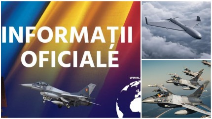 Grup de drone la granița României. A fost emis Ro-Alert. MApN a ridicat de la sol două avioane F16