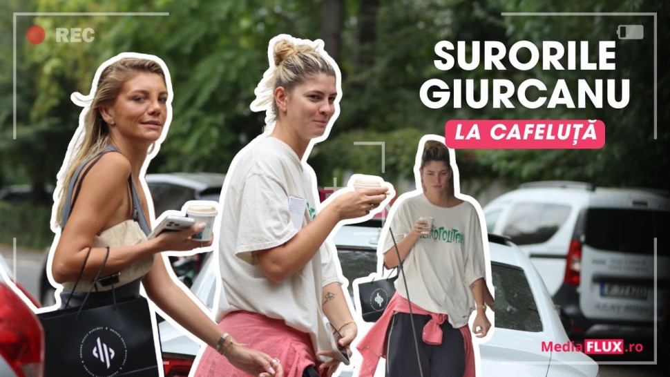 Surorile Giurcanu în oraș la cafeluță. Laura și Bianca bat străzile împreună și sunt de nedespărțit | Foto Paparazzi
