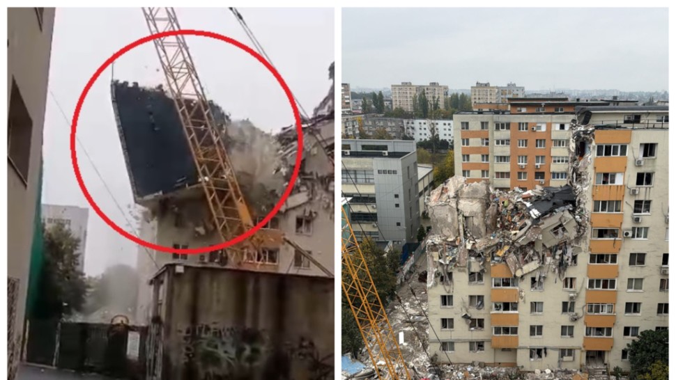 Etajele 5-8 ale blocului din Rahova demolate de constructor. Primăria Capitalei Urmează să verifice cât de sigur este etajul 4 Video