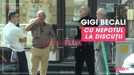 Moment din viața lui Gigi Becali filmat de paparazzi Latifundiarul discuții fostul său nepotul său preferat Lucian Becali la colț de stradă Foto și Video