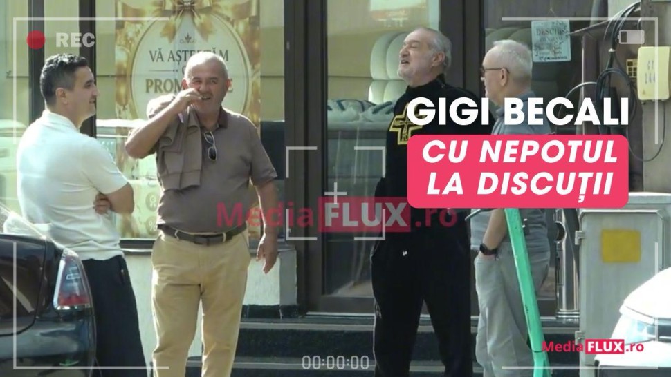 Moment din viața lui Gigi Becali filmat de paparazzi Latifundiarul discuții fostul său nepotul său preferat Lucian Becali la colț de stradă Foto și Video
