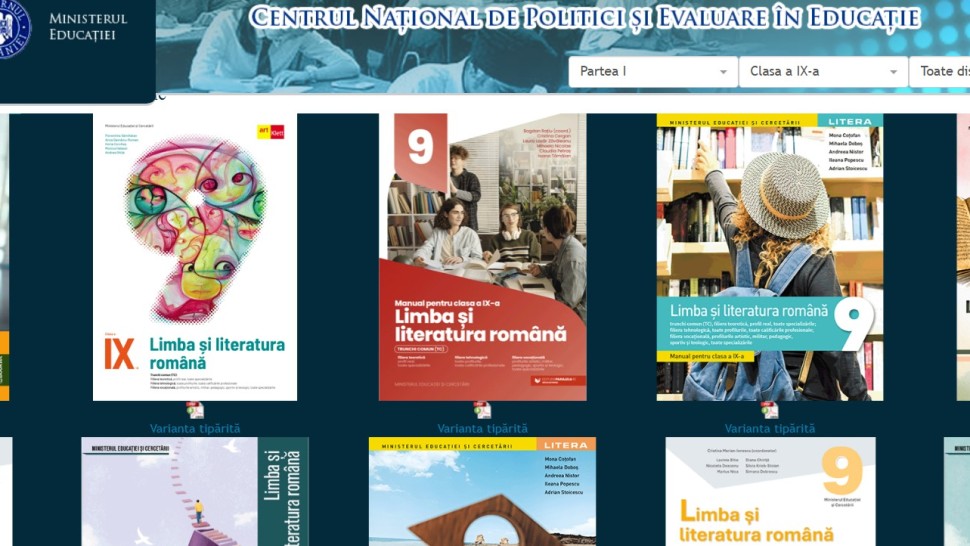 Sunt gata manualele pentru clasa a IX-a la 63 de discipline. Cum pot fi văzute online și descărcate de elevi